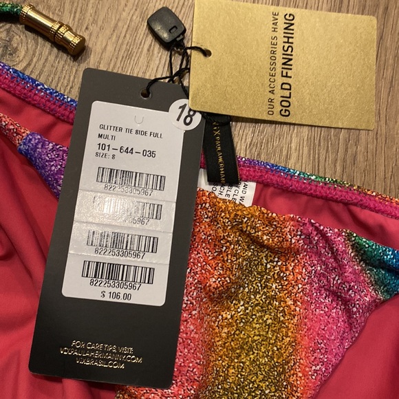 NWT Vix glitter side tie swim bottom - Picture 2 of 6